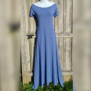 Custom Stripe Dress in Blue with White Stripes Coastal Cottagecore